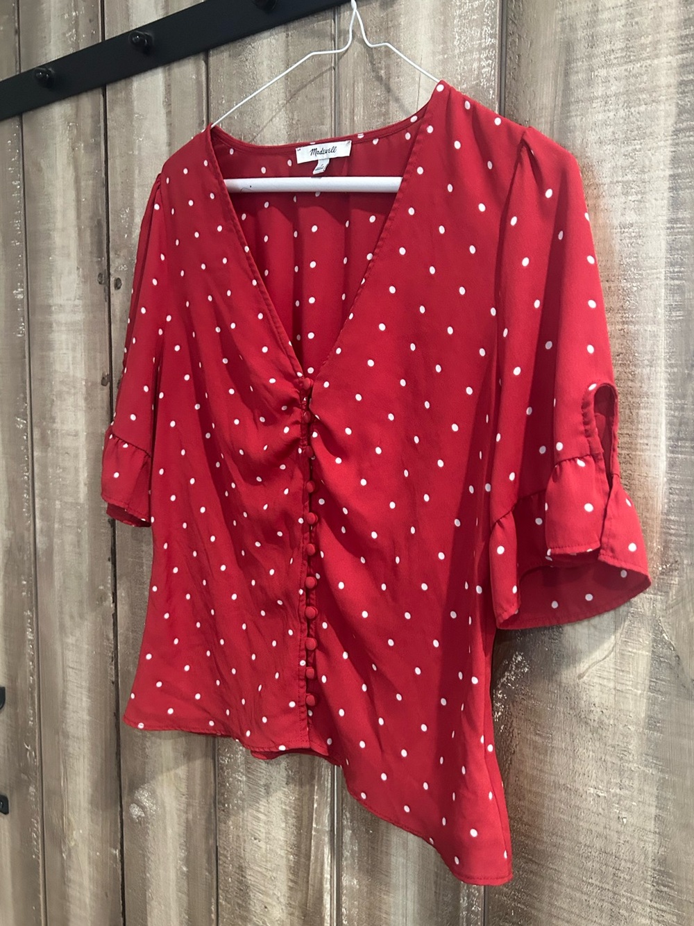 Madewell Daylight Tie-Sleeve Top in Polka
Dot, 2 - Picture 4 of 12